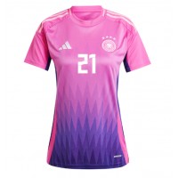 Camisa de Futebol Alemanha Ilkay Gundogan #21 Equipamento Secundário Mulheres Europeu 2024 Manga Curta